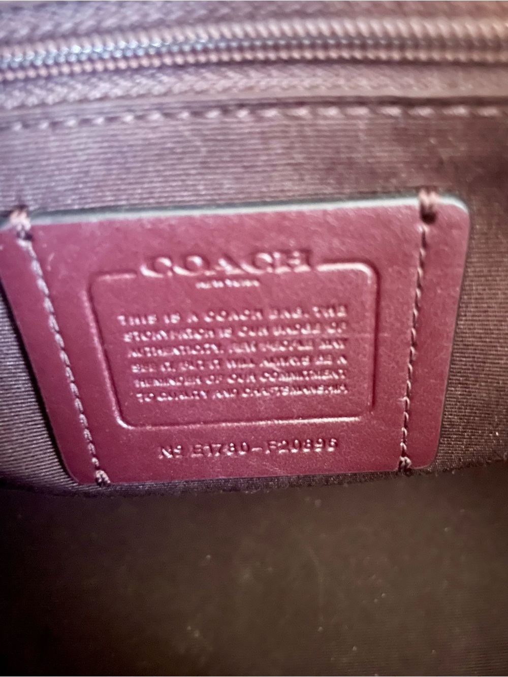 Coach Oxblood Python Trim Satchel - Picture 7 of 8